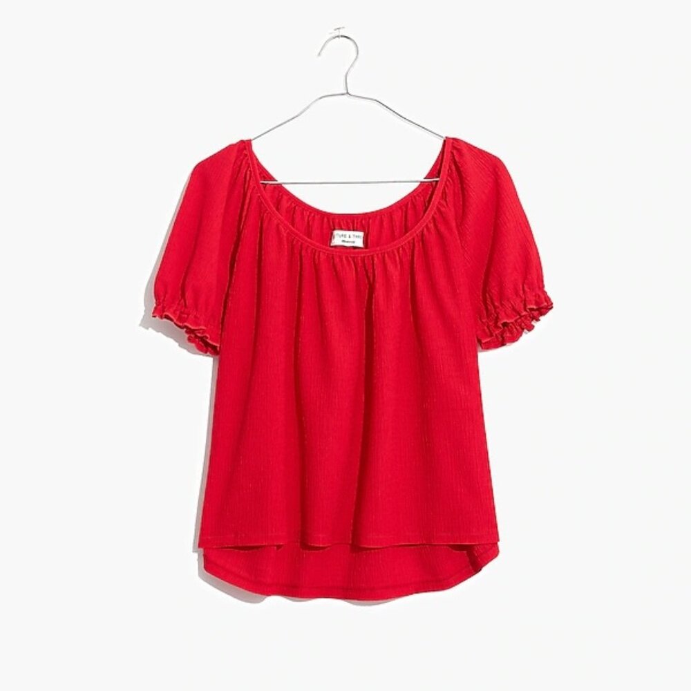NWOT Madewell Texture & Thread Peasant Top